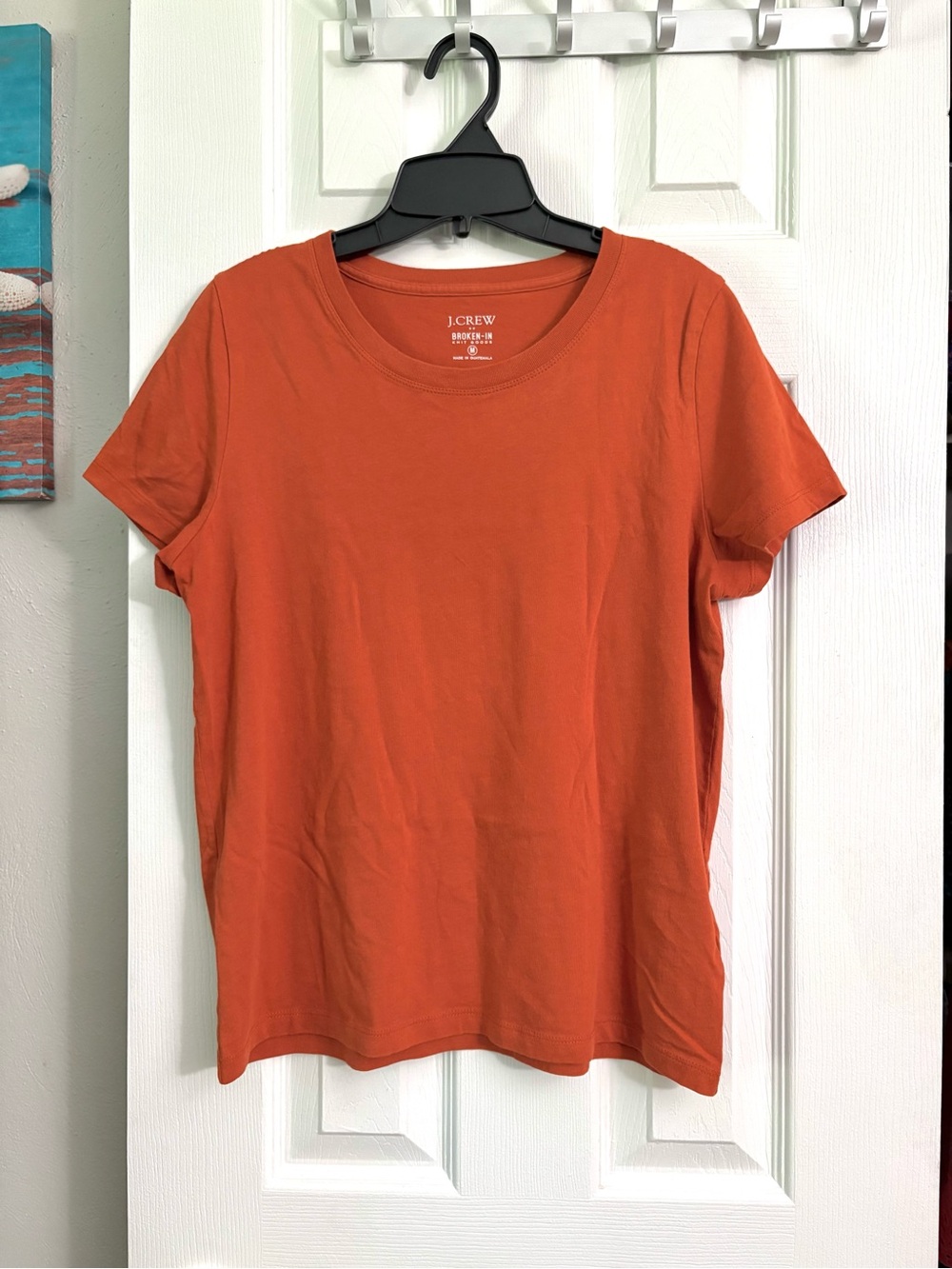 J. Crew Short Sleeve Crewneck Tee in Bright Orange